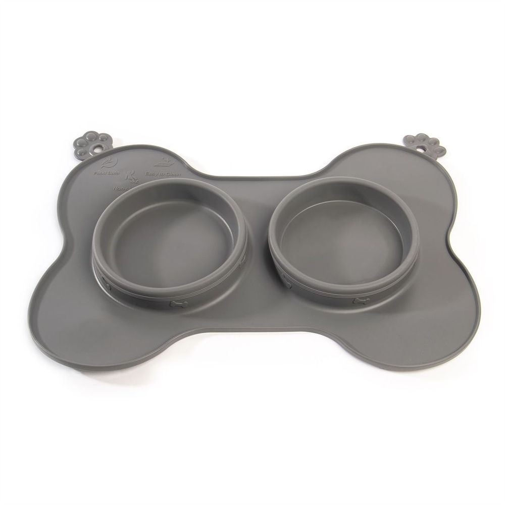 Dog Slow-Feeder Set with Non-Slip Mat and Dog Bowl